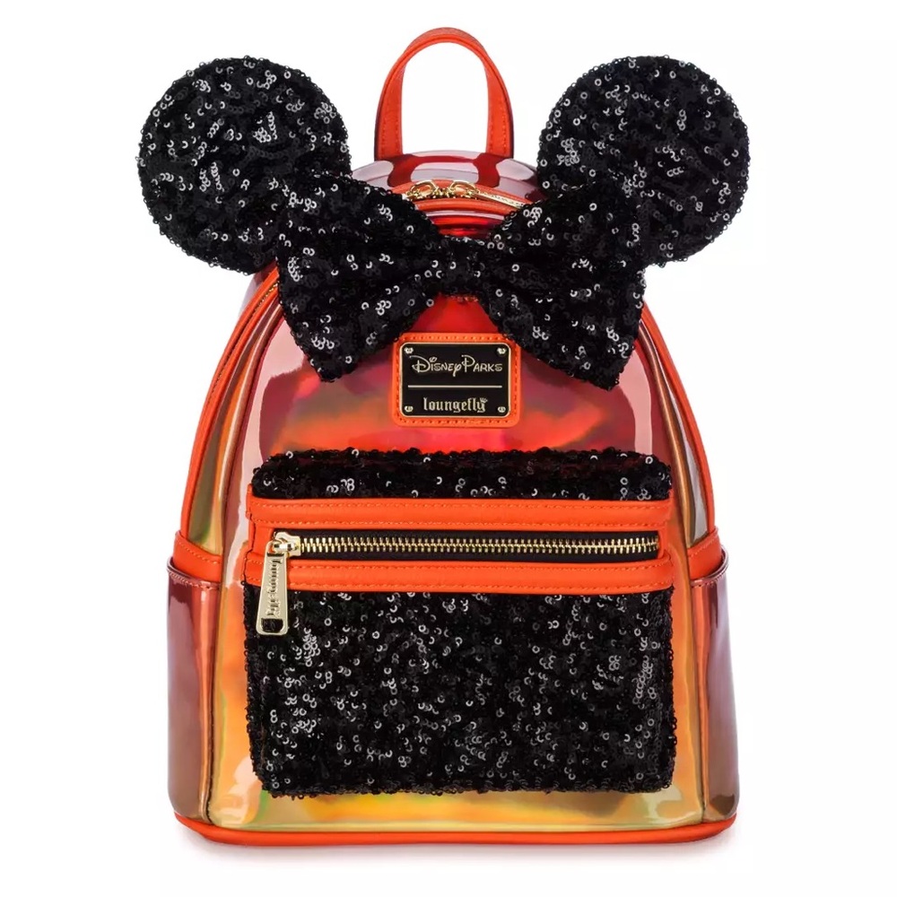 Minnie Mouse Sequin Loungefly Mini Backpack‎ Halloween Disney Parks Exclusive